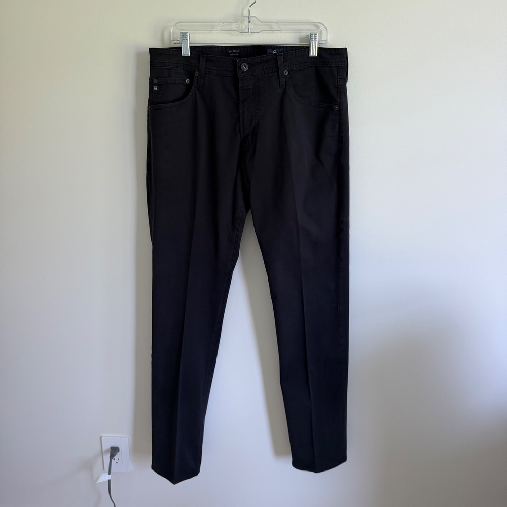 AG Adriano Goldschmied The Tellis Modern Slim Leg Pants Black 36x32 1783BESNNY - Picture 1 of 4